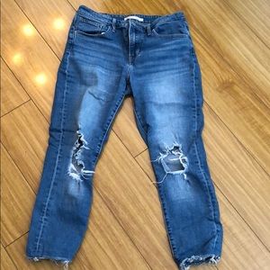 LEVI’s 721 high rise skinny jeans - with holes